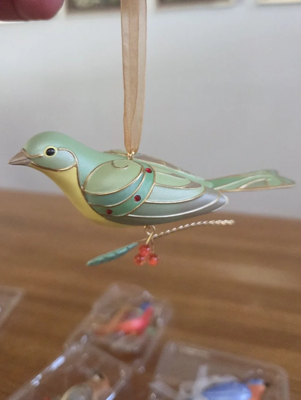 Lot Of 5 Hallmark Keepsake The Beauty Of Birds Ornaments Bluebird Hummingbird